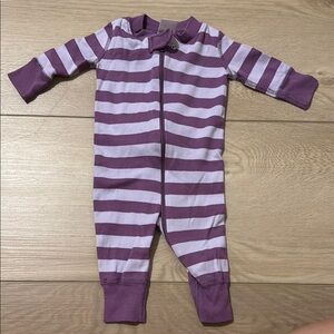 Purple Striped Kids One Piece, with zipper